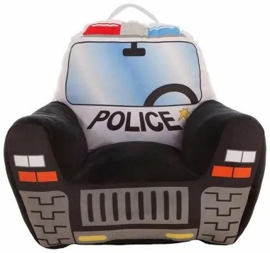 Poltrona per Bambini Macchina Polizia 52 x 48 x 51 cm Nero Acrilico (52 x 48 x 51 cm)