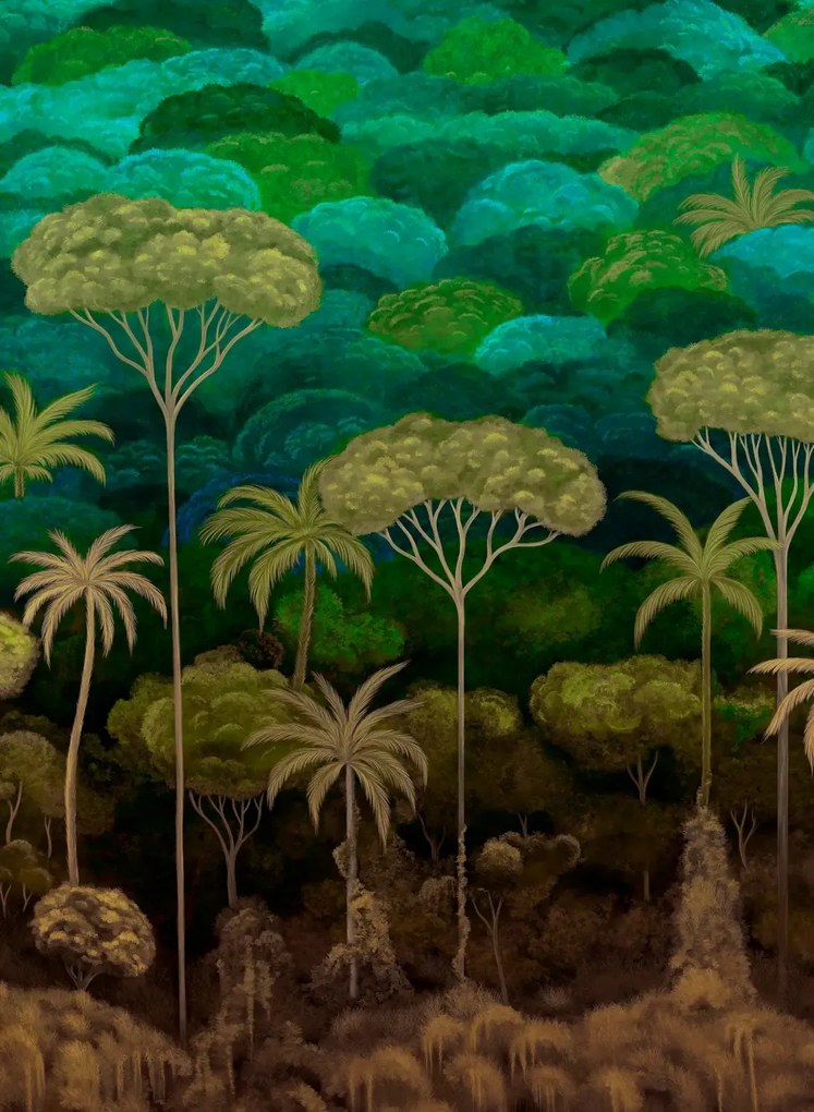 Arte International Carta da parati panoramica Ciel Tropical - Emerald/ Forest