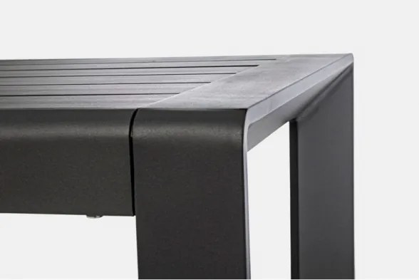 Salotto Angolare Da Esterno In Alluminio Con Cuscini E Tavolino Konnor Antracite Bizzotto