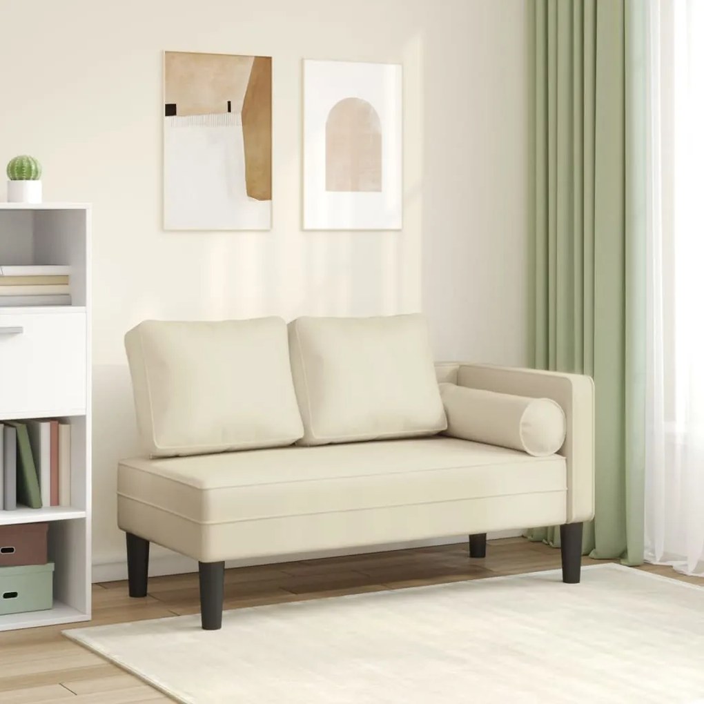 Sdraio Con Cuscini Crema İn Similpelle /