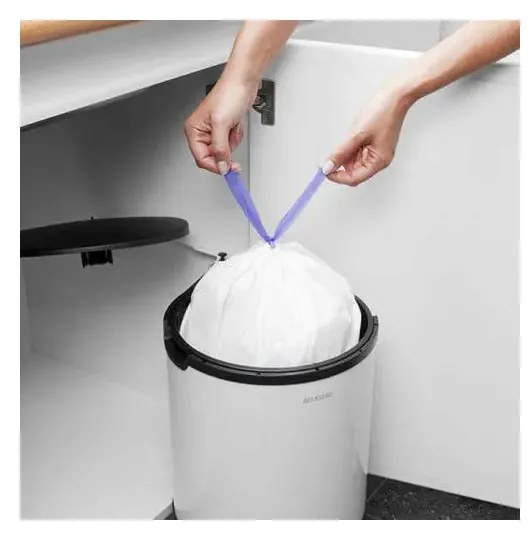 Bidone in acciaio da incasso bianco 15 L - Brabantia
