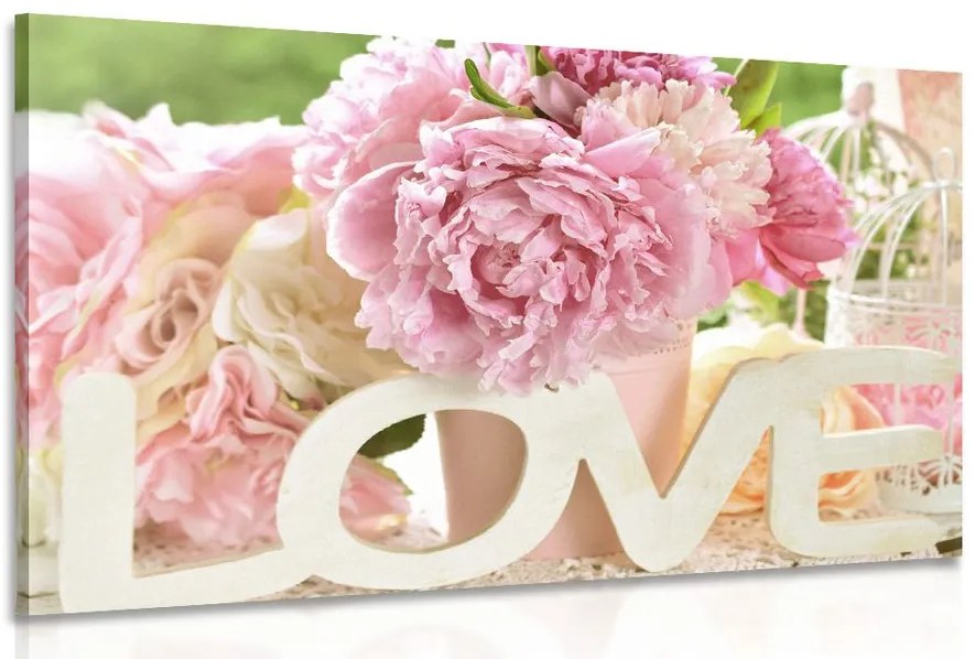 Stampa su tela – Con scritta romantica Love