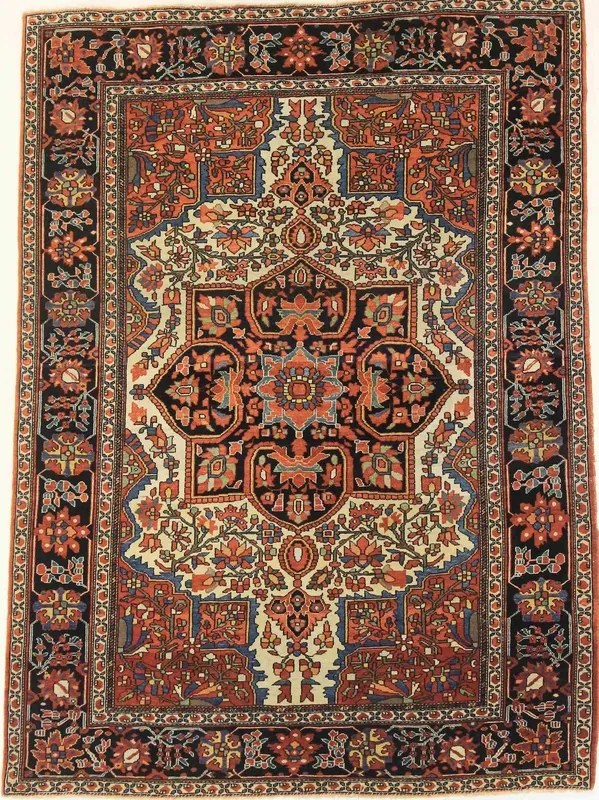 Farahan Tappeto 110x150 Marrone (Iran) Annodato A Mano