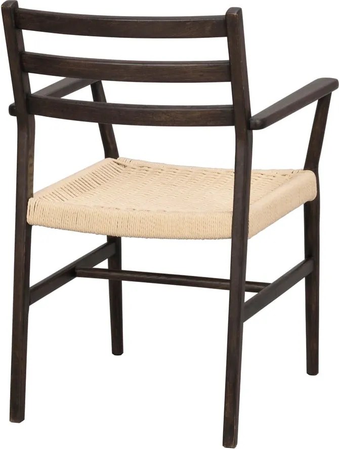 Sedia da pranzo in marrone scuro-naturale Harlan - Rowico