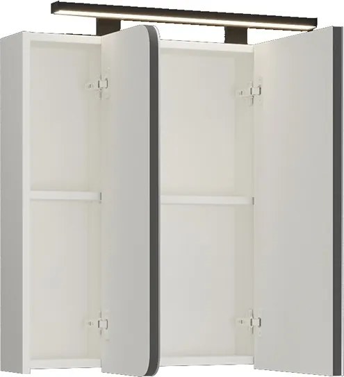 Specchio bagno contenitore 85 cm con faretto LED | LAC-ARES-85 - KAMALU