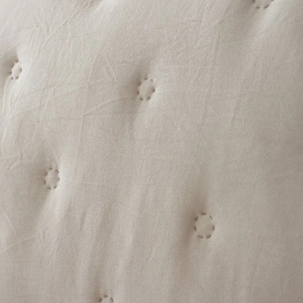 Copriletto trapuntato crema in lana d'agnello 220x230 cm Cosy Nori - Catherine Lansfield