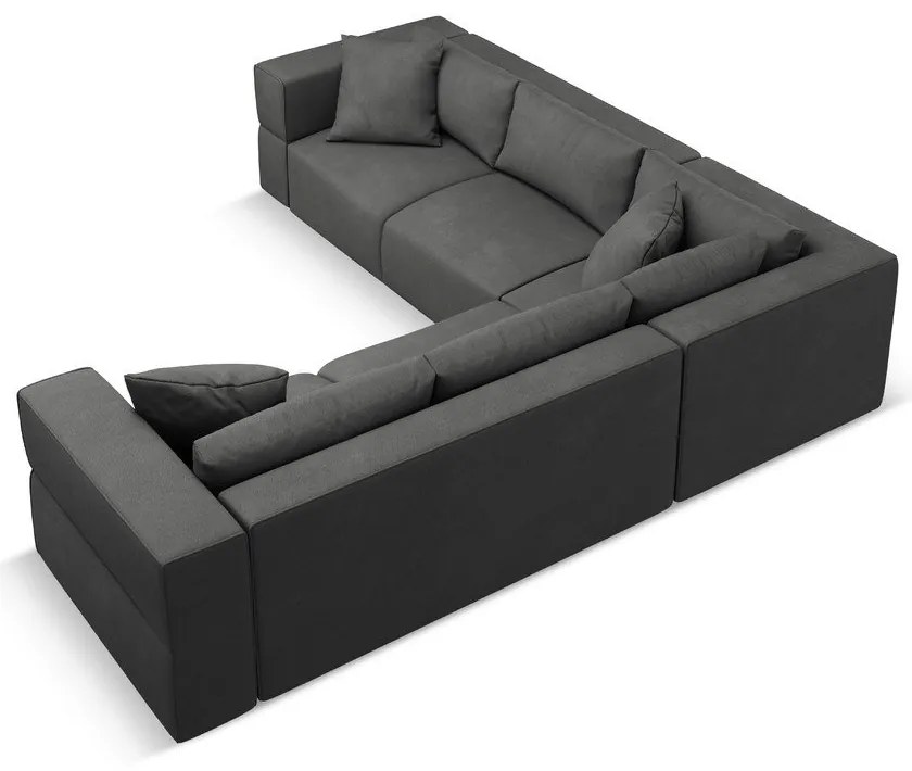 Divano angolare variabile grigio scuro Esther - Milo Casa