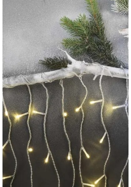 Catena LED natalizia da esterno 300xLED/8 modalità 10m IP44 bianco caldo + telecomando