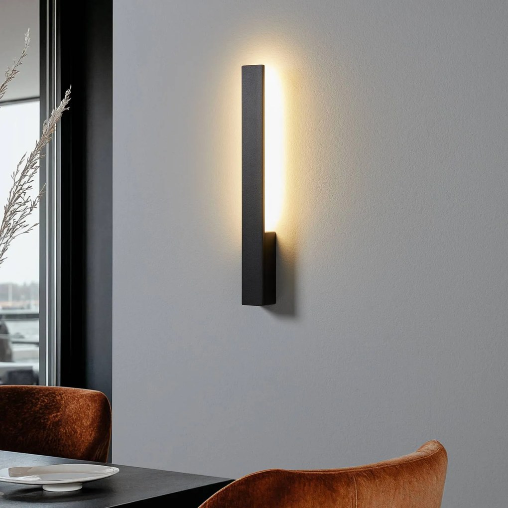 Applique da parete a LED Ivano Arcchio, Nero, Corridoio, Alluminio, Moderno, Applique a LED