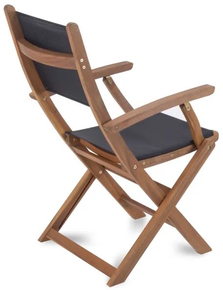 Fieldmann - Sedia da giardino pieghevole in acacia