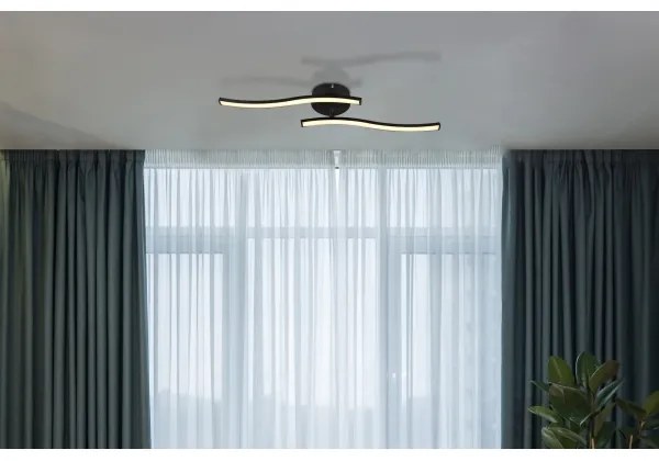 Globo 67178S - Lampadario a plafone LED TYLER LED/12W/230V nero