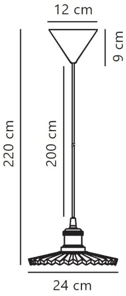 Nordlux - Lampadario a sospensione con filo TORINA 1xE27/40W/230V diametro 24 cm