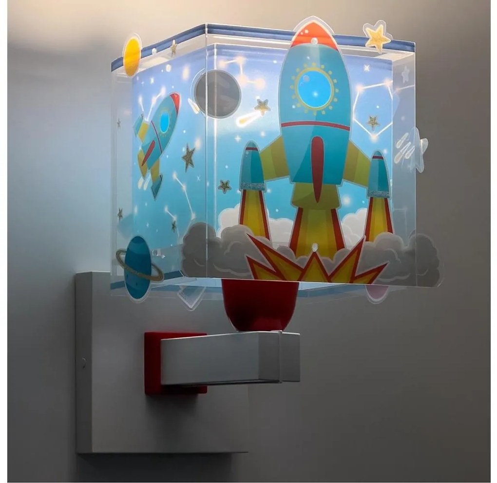 Dalber 63359 - Applique per bambini ROCKET 1xE27/15W/230V