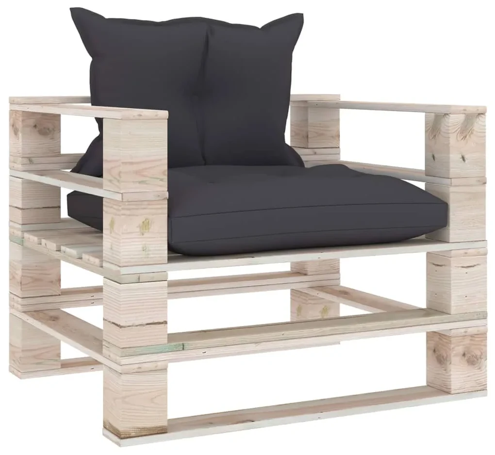 Set divani da giardino pallet 6 pz con cuscini in legno di pino