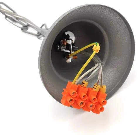 Lampadario a sospensione con catena RETRO 2xE27/60W/230V argento