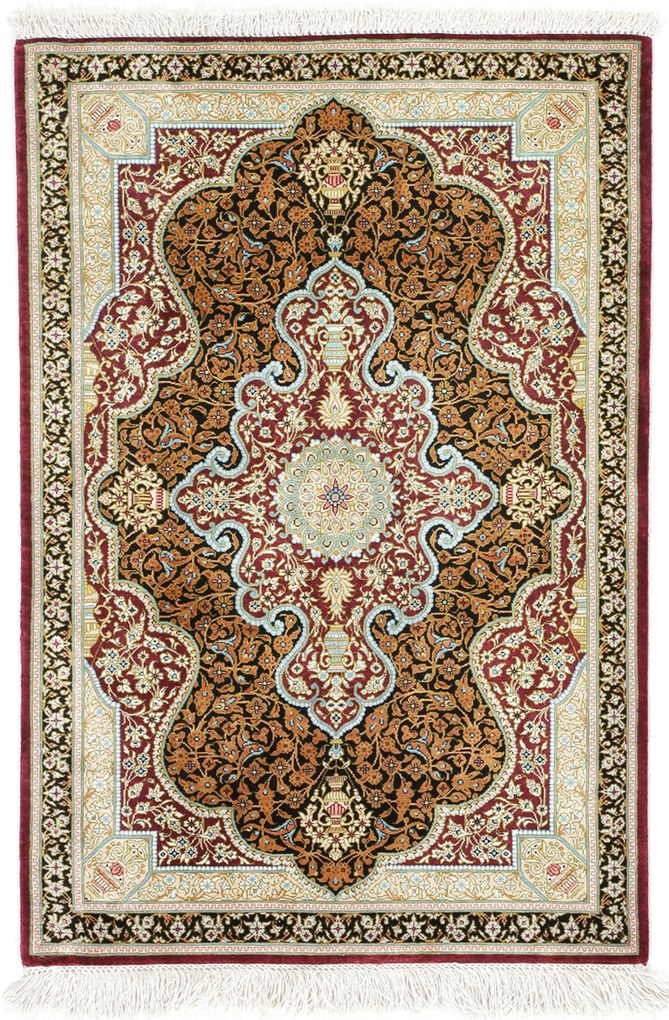 Ghom Tappeto 60x90 (Iran) Annodato A Mano