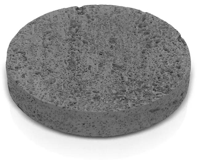 Porta sapone da appoggio grigio in resina effetto pietra Matera