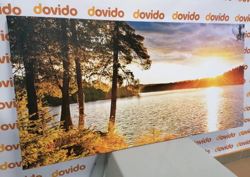 Stampa su tela – Tramonto sul lago