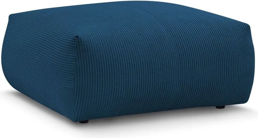 Poggiapiedi in blu scuro con rivestimento in velluto a coste Voltaire – Bobochic Paris