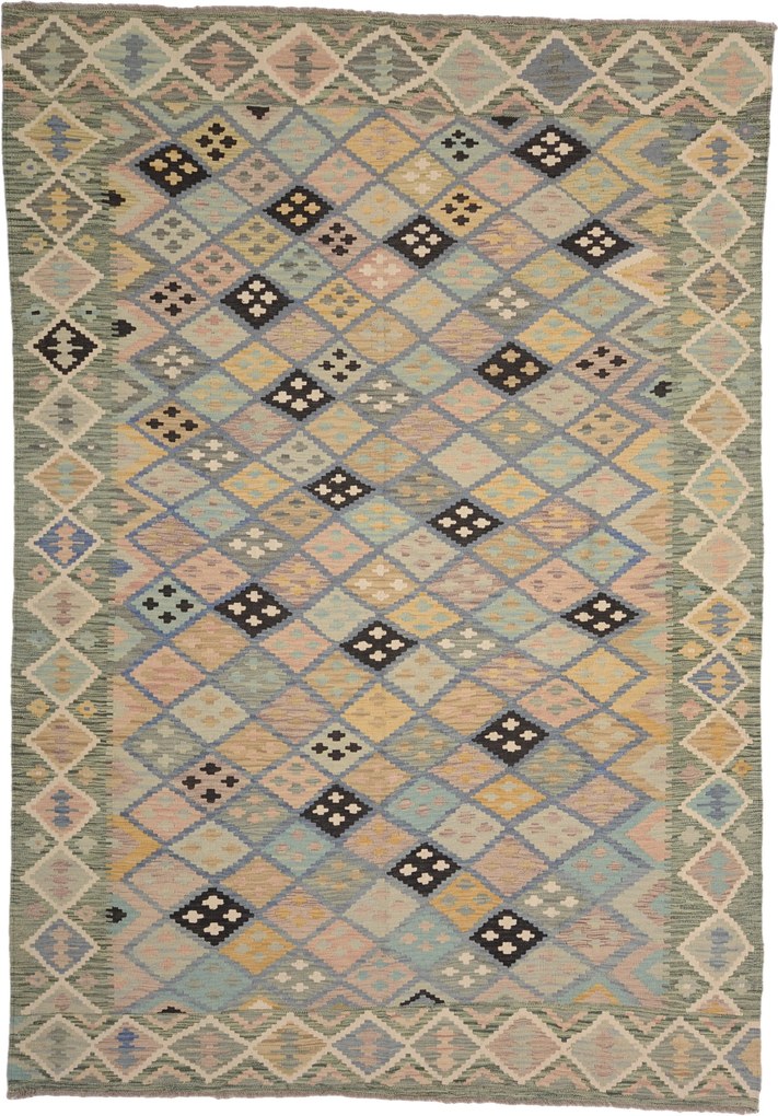 Kilim Tappeto 200x290 (Pakistan) Annodato A Mano