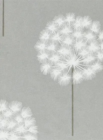 Pusteblumen Tapete Amity von Harlequin - Silver/ Chalk