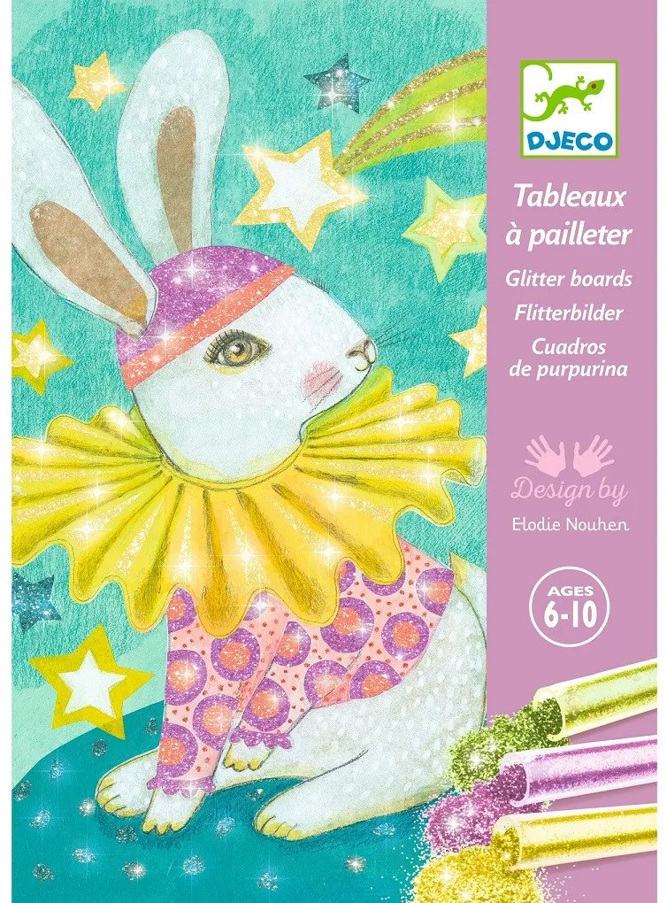 Gioco d'arte con brillantini - carnevale