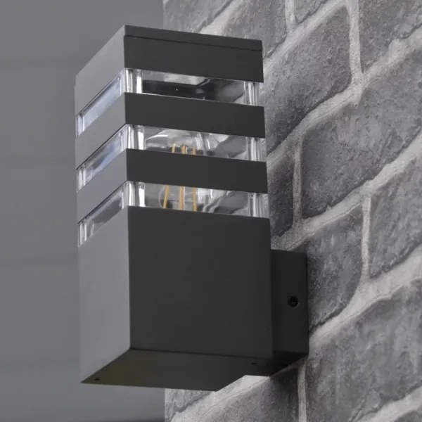 Lampada da parete esterna TEKSAS 1xE27/12W/230V IP44 antracite