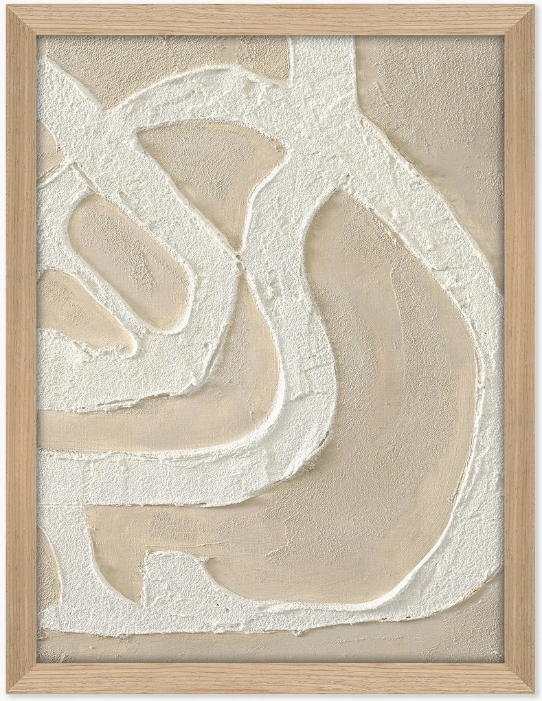 Quadro su tela incorniciato dipinto a mano Art Raw