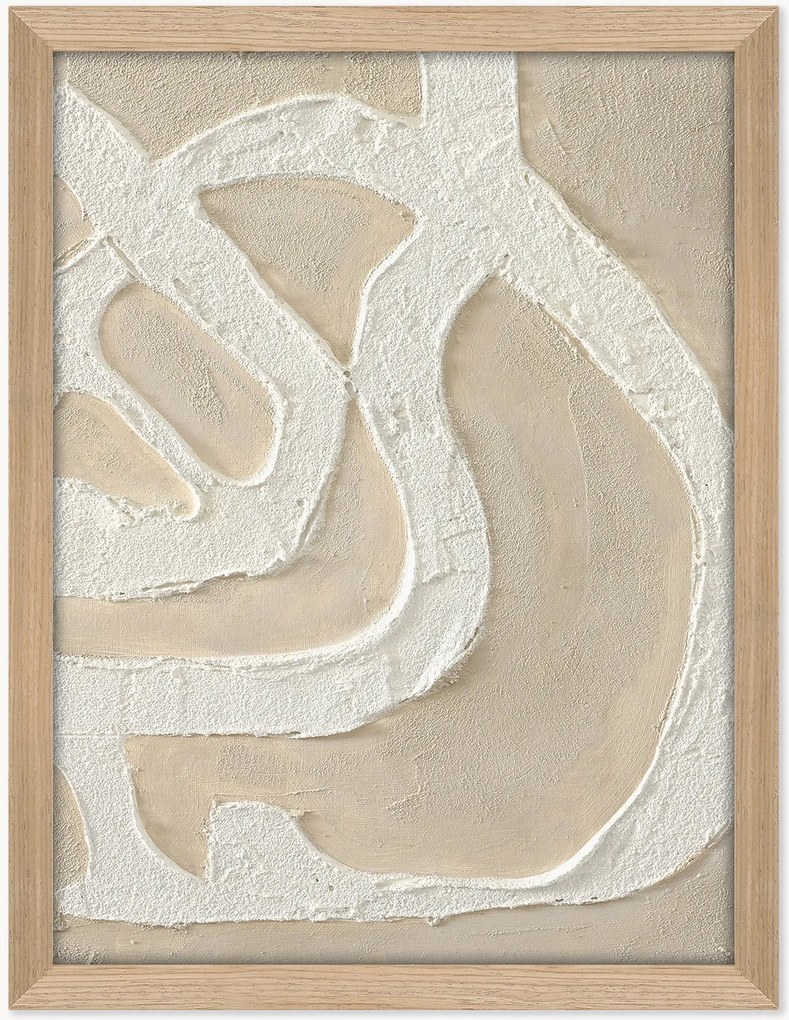 Quadro su tela incorniciato dipinto a mano Raw Organic