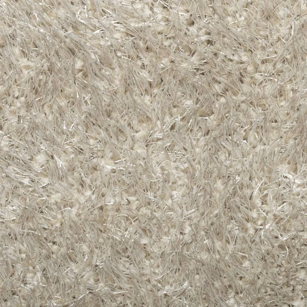 Tappeto a Pelo Lucido Lungo ISTAN Effetto Beige 160x230 cm