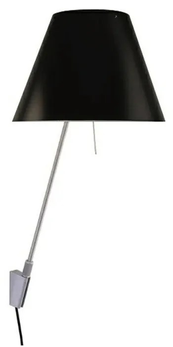 Luceplan - Costanza Applique da Parete con Dimmer Alu/Liquorice Black Luceplan