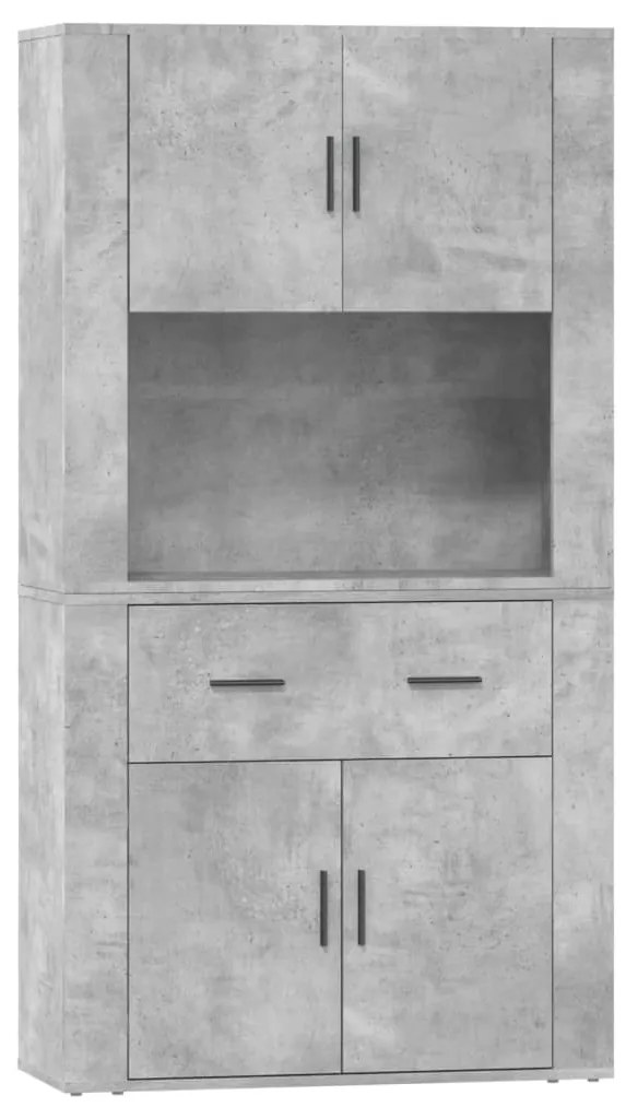 Credenza grigio cemento in legno multistrato