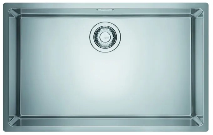 Lavello integrato 1 vasca in inox argento FRANKE Maris inox L 44 x L 74 cm