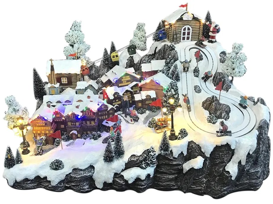 Villaggio di Natale Funivia e pista H 49 cm