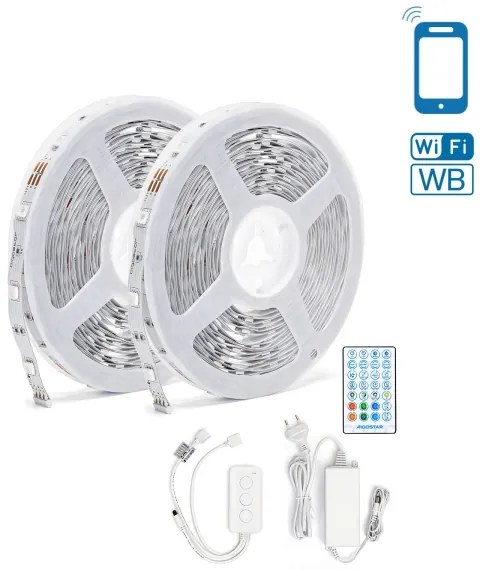 Aigostar - Striscia LED RGBW dimmerabile LED/48W/12V 2x7,5 m Wi-Fi
