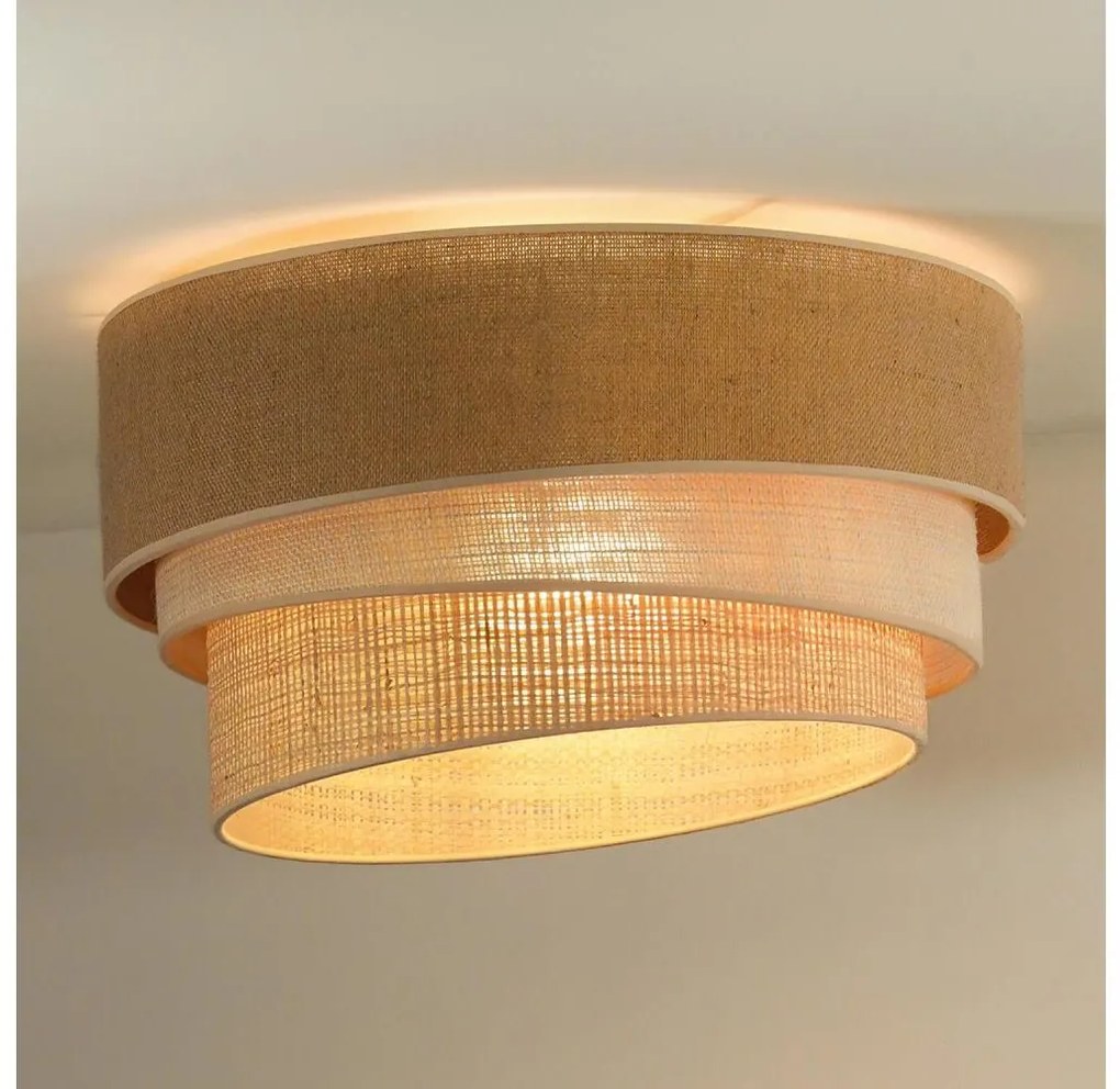 Duolla - Plafoniera YUTE TRIO 1xE27/15W/230V diametro 45 cm marrone/grigio/beige