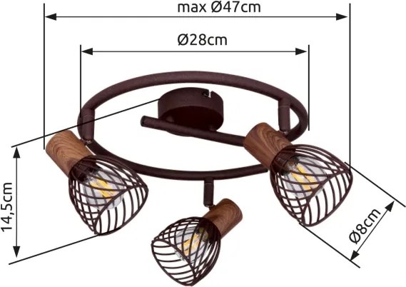 Globo 54817-3 - Luce Spot ISABELLE 3xE14/40W/230V
