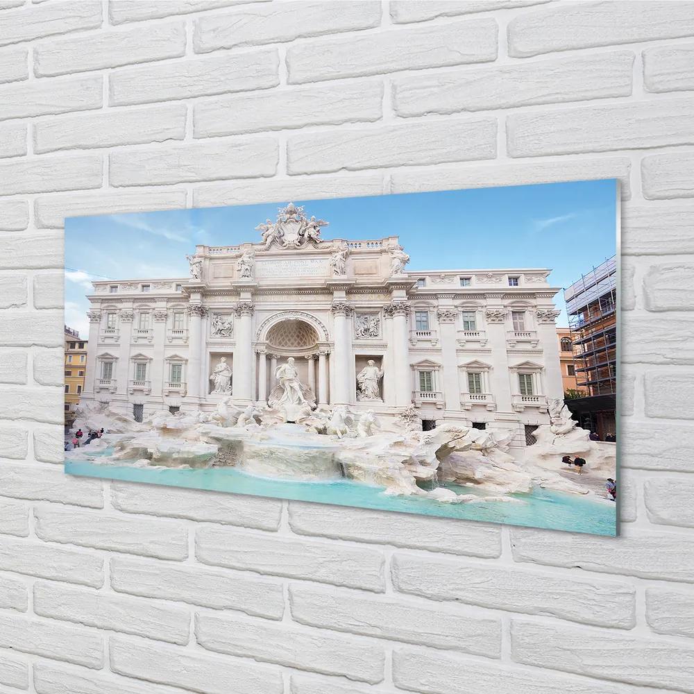 Quadro vetro acrilico Cattedrale della fontana di Roma 100x50 cm