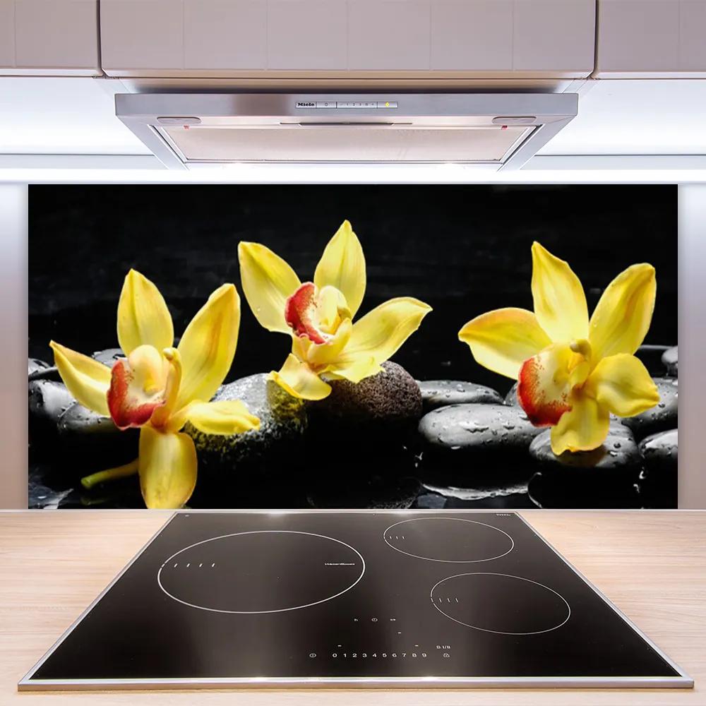 Rivestimento parete cucina Pianta dell'orchidea del fiore 100x50 cm