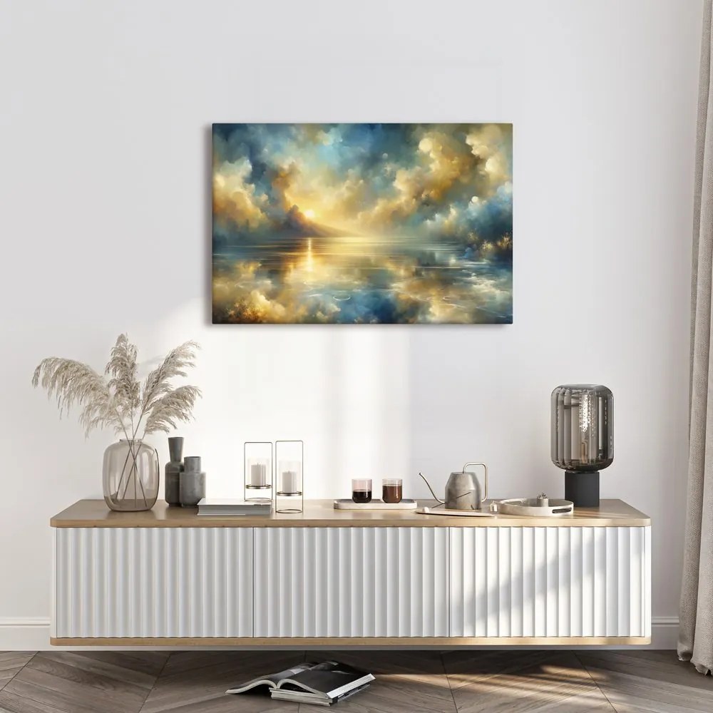 Quadro su tela – Raggi di sole sull’acqua