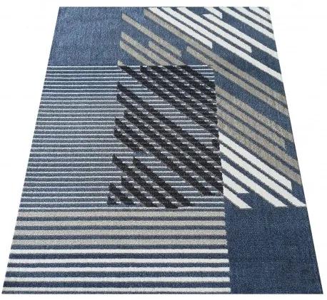 Tappeto di design in blu con strisce Larghezza: 60 cm | Lunghezza: 100 cm