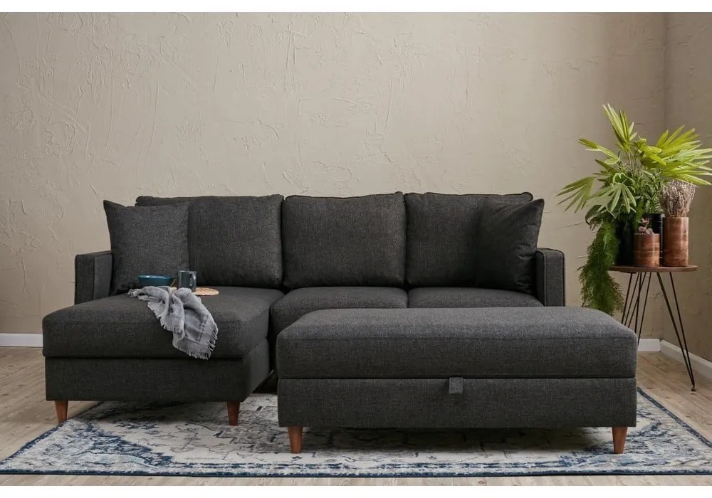 Divano angolare antracite (angolo sinistro) Eva - Balcab Home