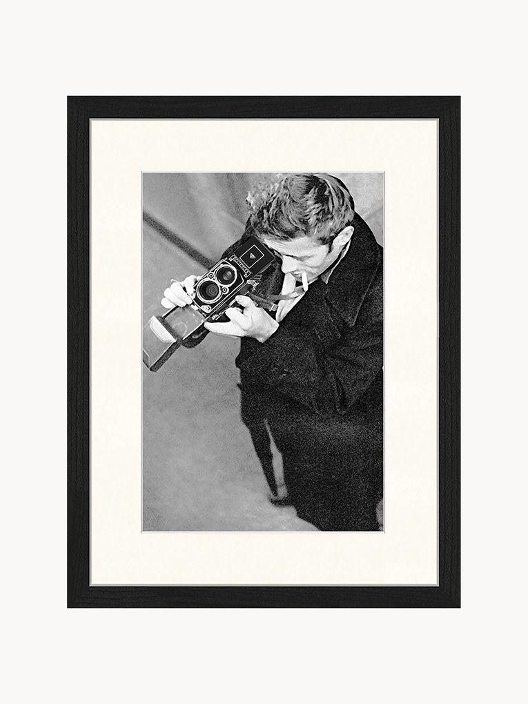 Foto incorniciata James Dean con with Camera