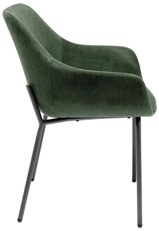 Set di 2 sedie in velluto verde con braccioli Avignon - Kare Design