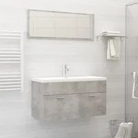 Set Mobili da Bagno Grigio Cemento in Truciolato 3070887