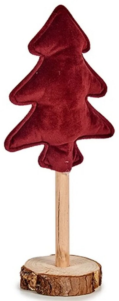 Albero di Natale Poliestere Rosso Granato Legno 9,5 x 32 x 13 cm (12 Unità)