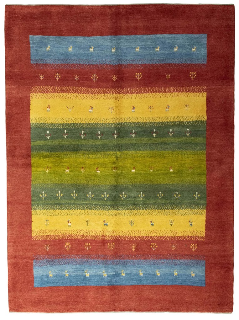 Gabbeh Tappeto persiano 170x240 Rosso (Iran) Annodato A Mano