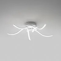 Plafoniera Moderna Tessa Alluminio E Silicone Bianco Led 38W 3K