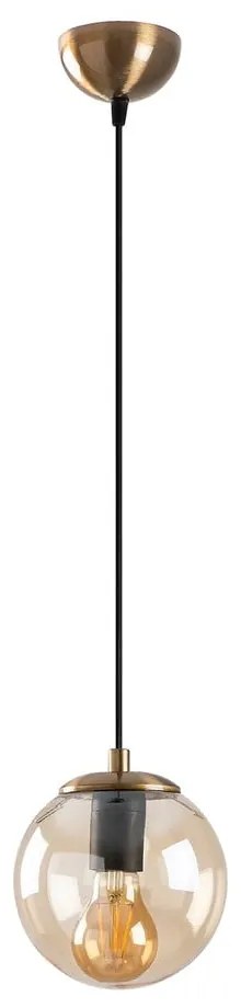 Lampadario dorato con paralume in vetro ø 15 cm Efe – Opviq lights