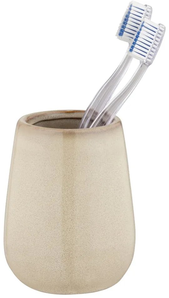 Portaspazzolino beige in ceramica Sirmione – Wenko